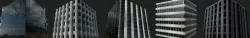 Ultra Low-Res Urban Building Facade Pack 256x256 Texture
