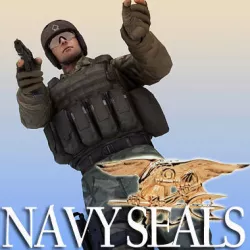 US Navy SEALs w P226 pistol and MK18 Low-poly 3D model