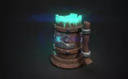 Viking Mug Low-poly 3D model