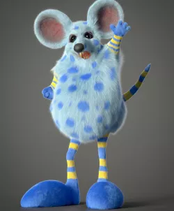 Xgen cartoon rat character project with all files redshift 3D model