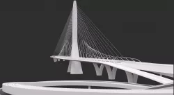 Zaha Hadid Architects Danjiang Bridge in Taiwan 3D model