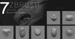 ZBRUSH - Dragon Scale Kit Alpha 3D model