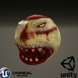Zombie PacMan Low-poly 3D model
