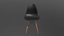 102929 SILLA AUXILIAR EAMES PLASTICO NEGRO