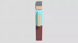 2d low poly man
