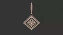 3D CAD Earrings with Playing Cards