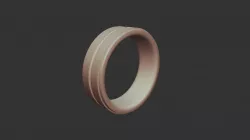 3D CAD Ladies Wedding Bands With Diamonds