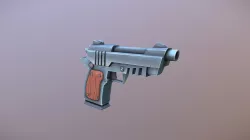 3d Low Poly Pistols