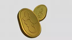 3D Print: Dragon/Peach Coin (Super Mario World)