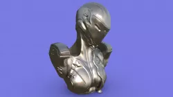 3D Printable Wacom Pen Holder - Female Cyborg