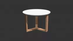 61930 MESA AUXILIAR LUCCA HIGHGLOSS BLANCO MAD N