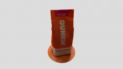 a bag of Dunkin Donuts coffe