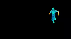 A simple polygon running guy