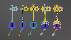 All versions of Starlight Keyblade (Shadeless)
