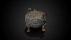 Animated bronze 'Ding' food vessel, 5th C BCE