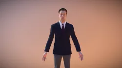 Animated Elegant Business Man - A-pose - Vince