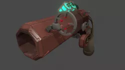 (animated) Steampunk hand cannon