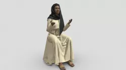 Arab Woman for Archviz Renderings - 3d People