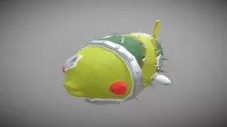 Armored Puffer Fish Enemy for the game: Red Tide