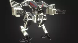 Battle mech game ready rigged animated asset