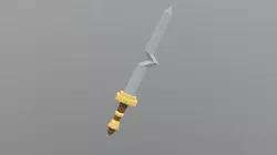 Bent Green Gem Sword