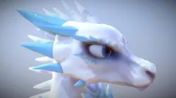 "Beryl" Gemstone Dragon Bust