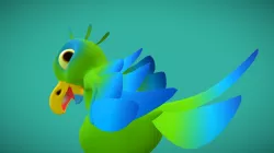 bird textured animated