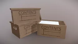 Box with documents
