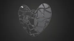 Broken heart pendant