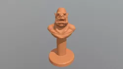 Busto de un orco 3D