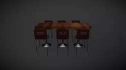 Cafe Table and Chairs