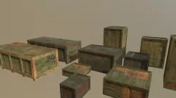 Cargo crates old wood