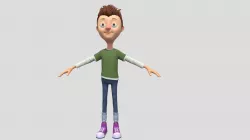 cartoon child boy