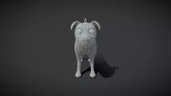 Cartoon Dog Terrier Base Mesh 3D Model
