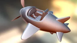 Cartoon Plane (windshield Off)