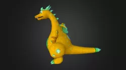 Cartoony Yellow Dragon
