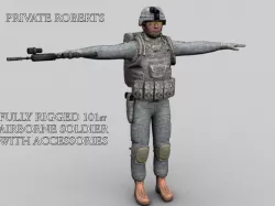 101st Airborne Soldier Pte Roberts 3D model