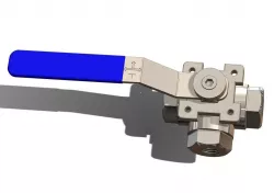 3 way ball valve F-F-F 1/4"