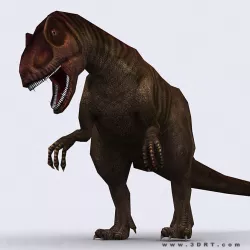3DRT - Dinosaurs - Allosaurus Low-poly  3D model