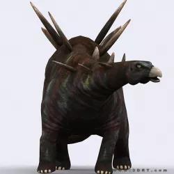 3DRT - Dinosaurs - Stegosaurus Low-poly  3D model