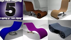 A Collection of Cool Chairs Low-poly  3D model