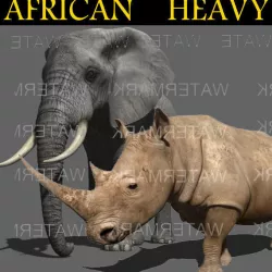 African heavy pack - 3d model 3D model