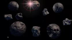 Astroid and Planet Low-poly  3D model