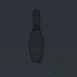Bowling Pin Low-poly  3D model