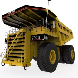 Cat 797B Low-poly  3D model