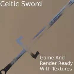 Cletic Sword Low-poly  3D model