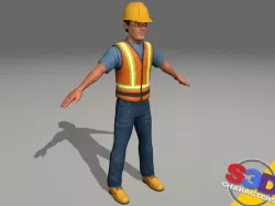 Construction worker 2 3D model