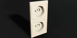 Double European wall socket