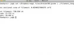 Filament Length/Weight/Volume Estimator for 4d G-Code