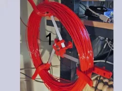 Filament spool with aluminum bar